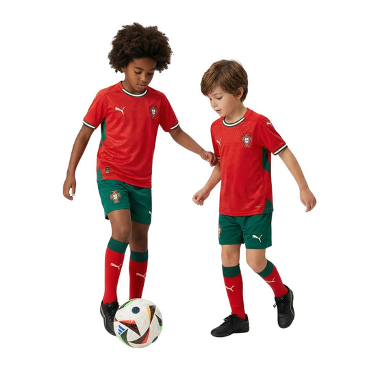 Kids Portugal Home Shirt 25/26 - World Cup 2026 - FullKit image 2