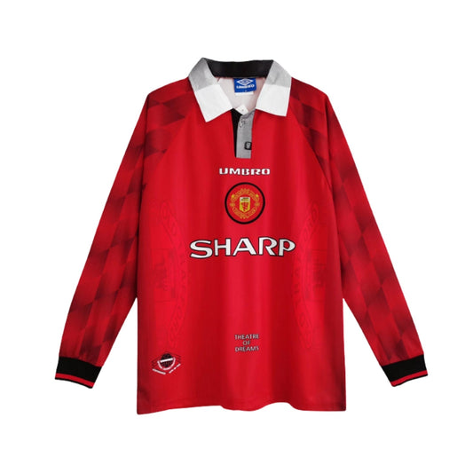 Retro Manchester United Home Shirt 96/97 - Long Sleeve - FullKit