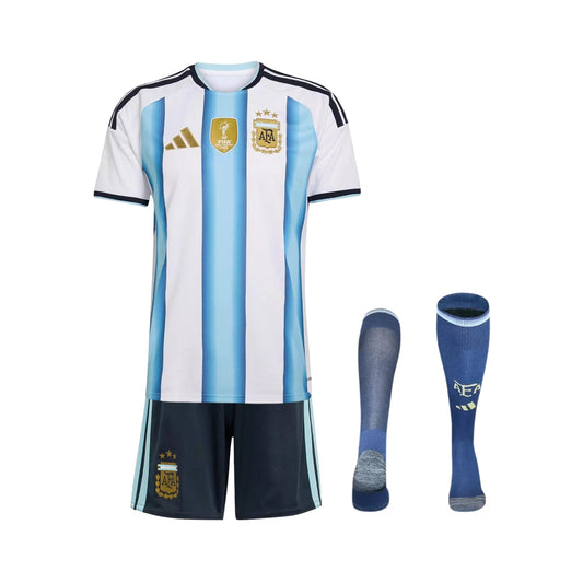 Kids Argentina Home Shirt 26/27 - World Cup 2026 - FullKit