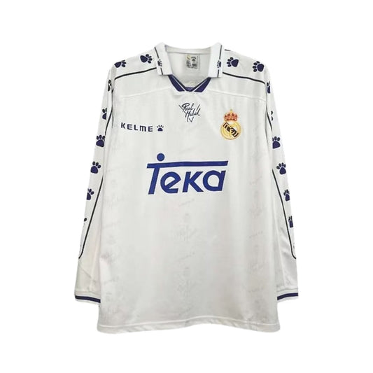 Retro Real Madrid Home Shirt 94/95 - Long Sleeve - FullKit