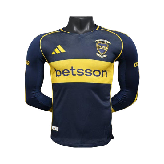 Boca Juniors Home Shirt 25/26 - Player Version, Long Sleeve - FullKit