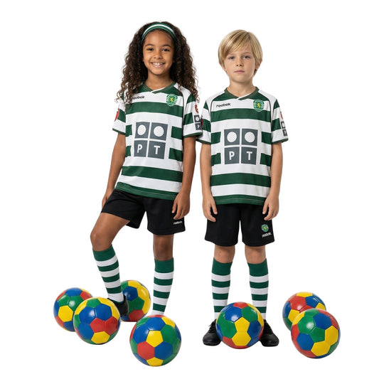 Kids Retro Sporting Home Shirt 02/03 - FullKit image 2