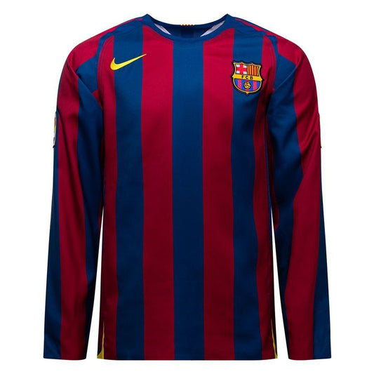 Retro Barcelona Home Shirt 05/06 - Ronaldinho 10 – FullKit