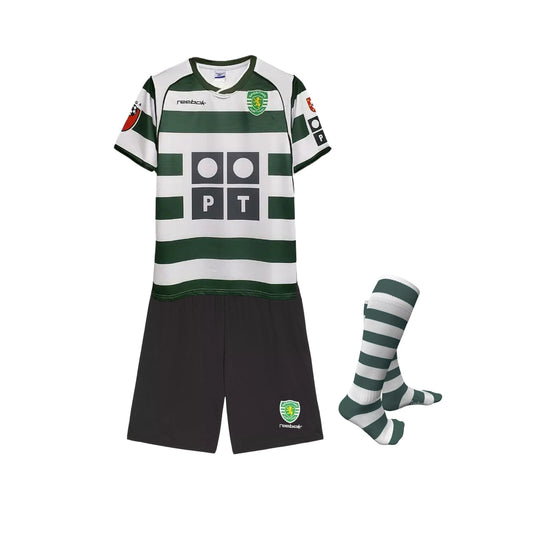 Kids Retro Sporting Home Shirt 02/03 - FullKit