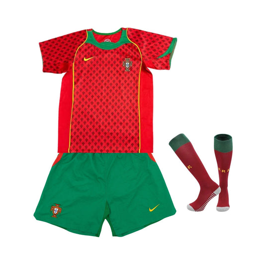 Kids Retro Em Portugal Home Shirt 04/05 - FullKit