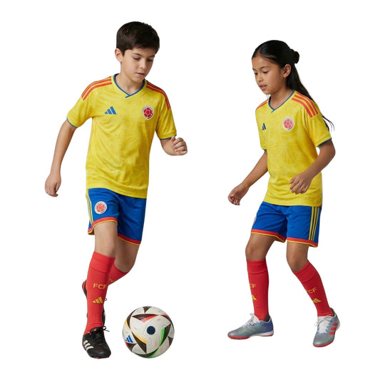 Kids Colombia Home Shirt 26/27 - World Cup 2026 - FullKit image 2