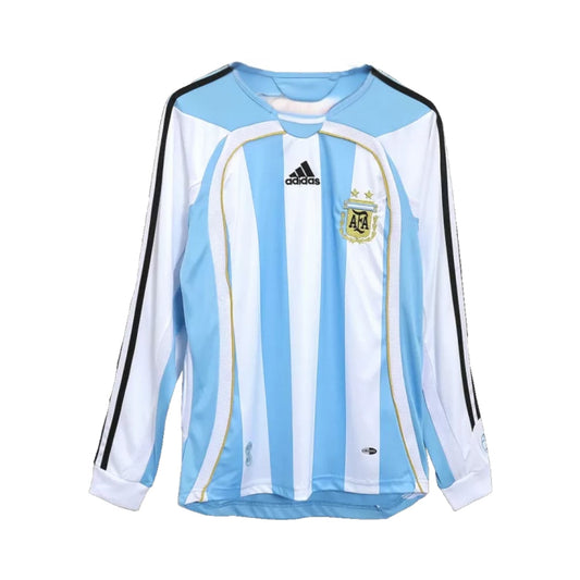 Retro Argentina Home Shirt 06/07 - Long Sleeve - FullKit
