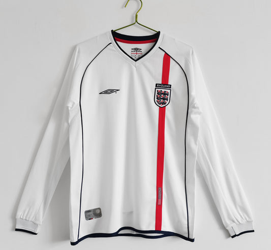 Retro England Home Shirt 2002 - Long Sleeve – FullKit