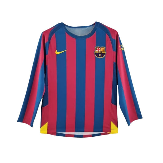 Retro Barcelona Home Shirt 05/06 - Long Sleeve - FullKit