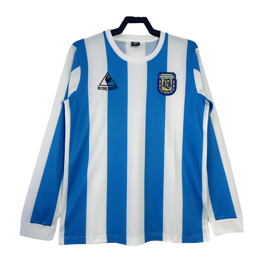 Retro Argentina Home Shirt 1986 - Long Sleeve – FullKit