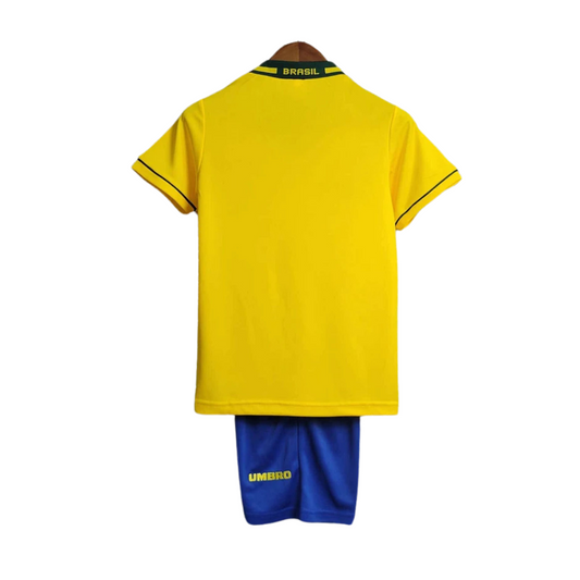 Kids Retro Brazil Home Kit 1994 – FullKit image 2