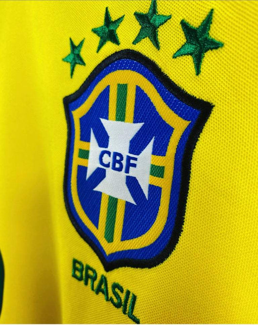Retro Brazil Home Shirt 1998 - Ronaldo 9 – FullKit image 2