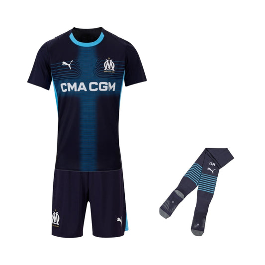Kids Olympique Marseille Away Shirt 25/26 - FullKit