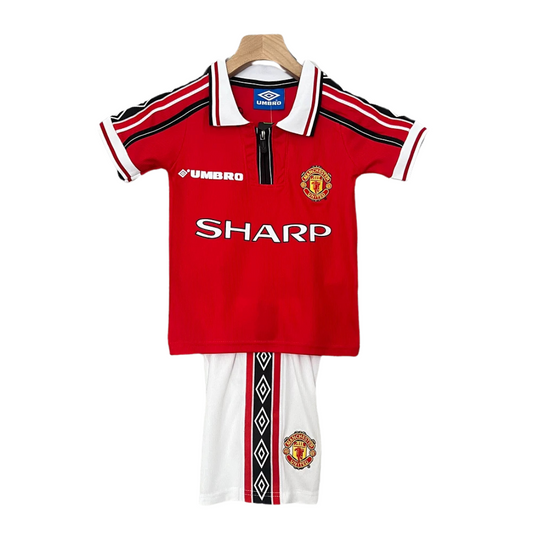 Kids Retro Manchester United Home Kit 98/99 – FullKit