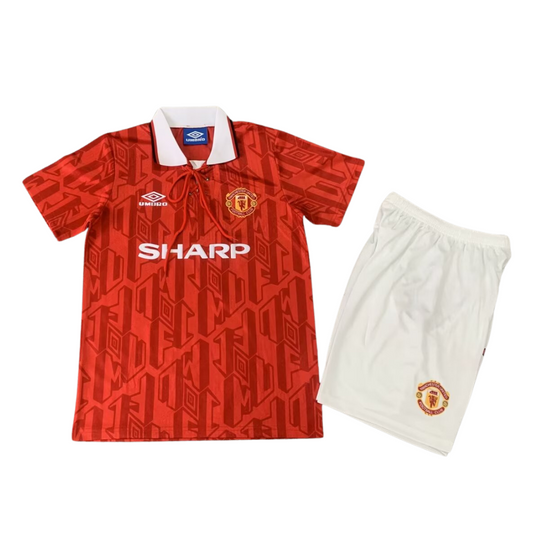 Kids Retro Manchester United Home Kit 92/94 – FullKit