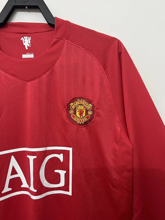 Retro Manchester United Home Shirt 07/08 - Long Sleeve – FullKit image 2