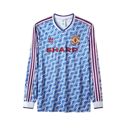 Retro Manchester United Away Shirt 91/92 - Long Sleeve - FullKit