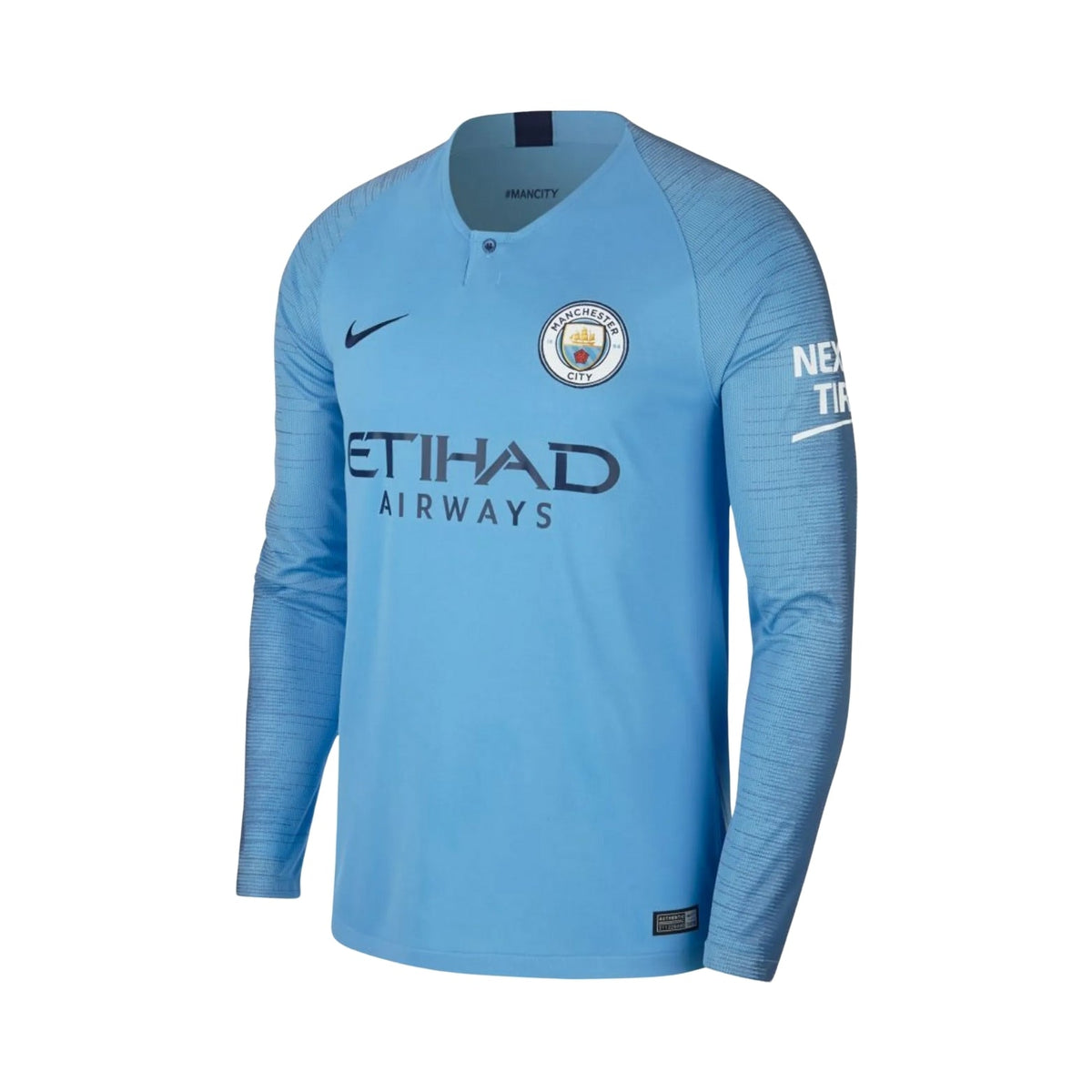 Manchester City Home Shirt 18/19 - Long Sleeve - FullKit image 3