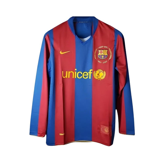 Retro Barcelona Home Shirt 07/08 - Long Sleeve - FullKit image 2