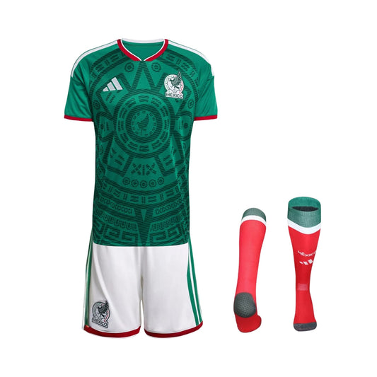 Kids Mexico Home Shirt 26/27 - World Cup 2026 - FullKit