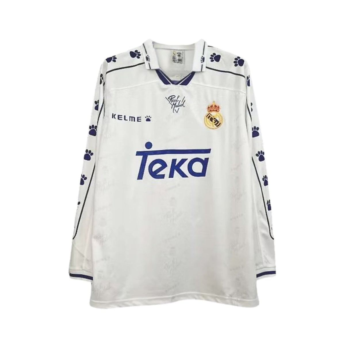 Retro Real Madrid Home Shirt 94/95 - Long Sleeve - FullKit