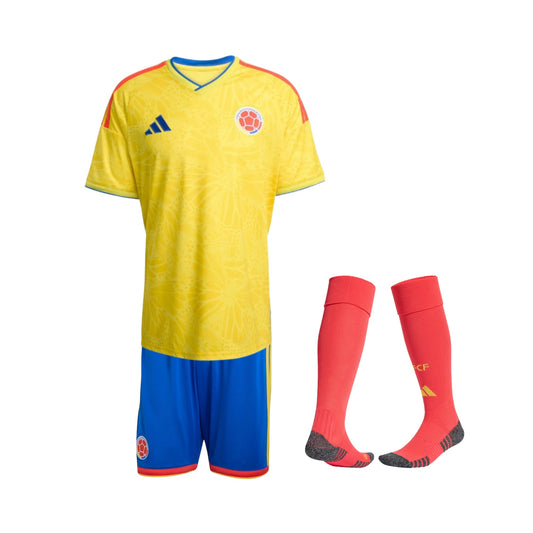 Kids Colombia Home Shirt 26/27 - World Cup 2026 - FullKit