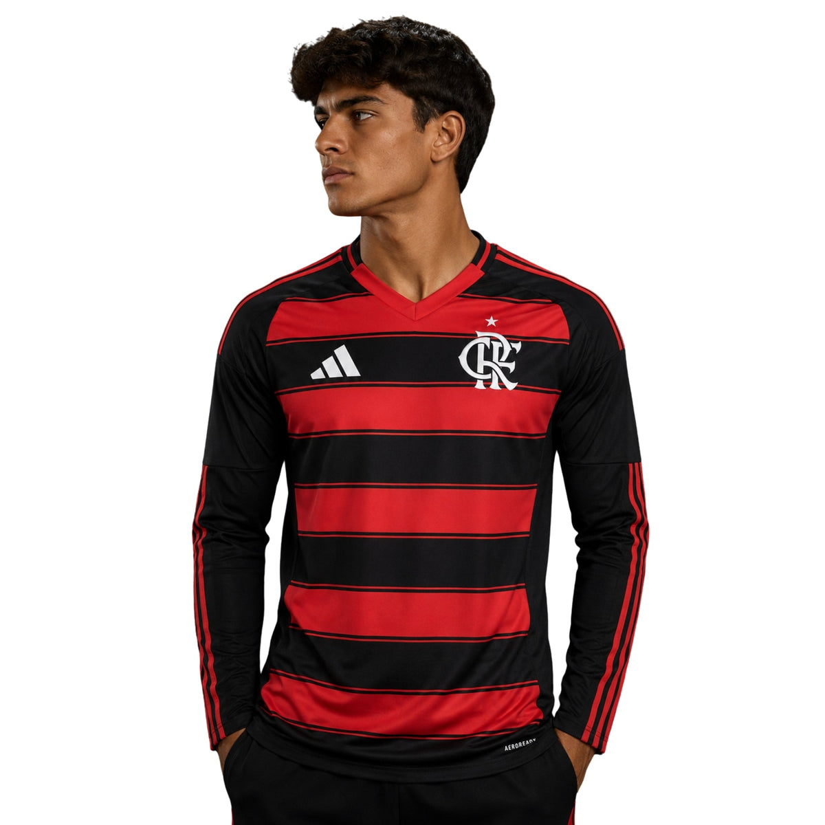 Flamengo Home Shirt 25/26 - Long Sleeve - FullKit image 3