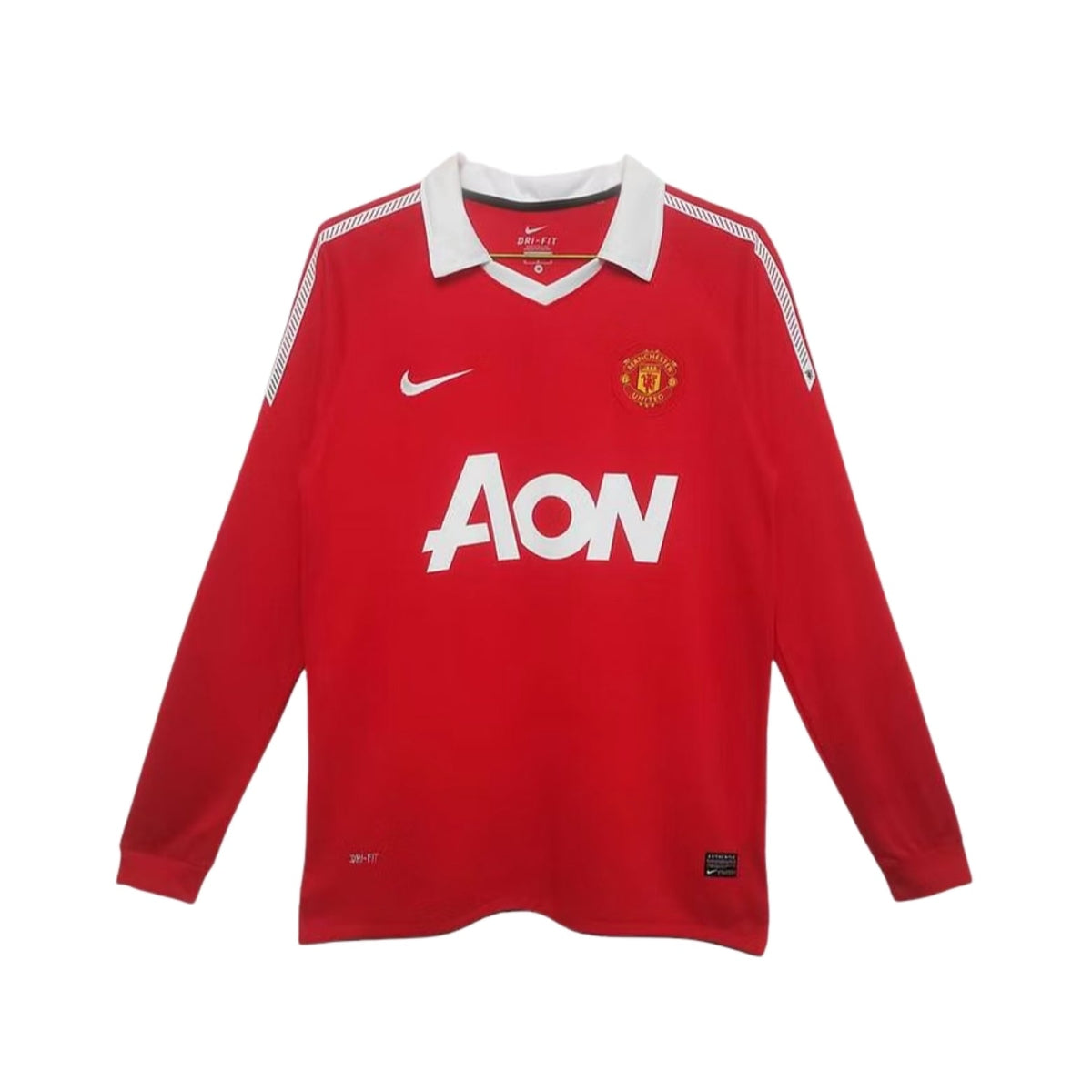 Retro Manchester United Home Shirt 10/11 - Long Sleeve - FullKit