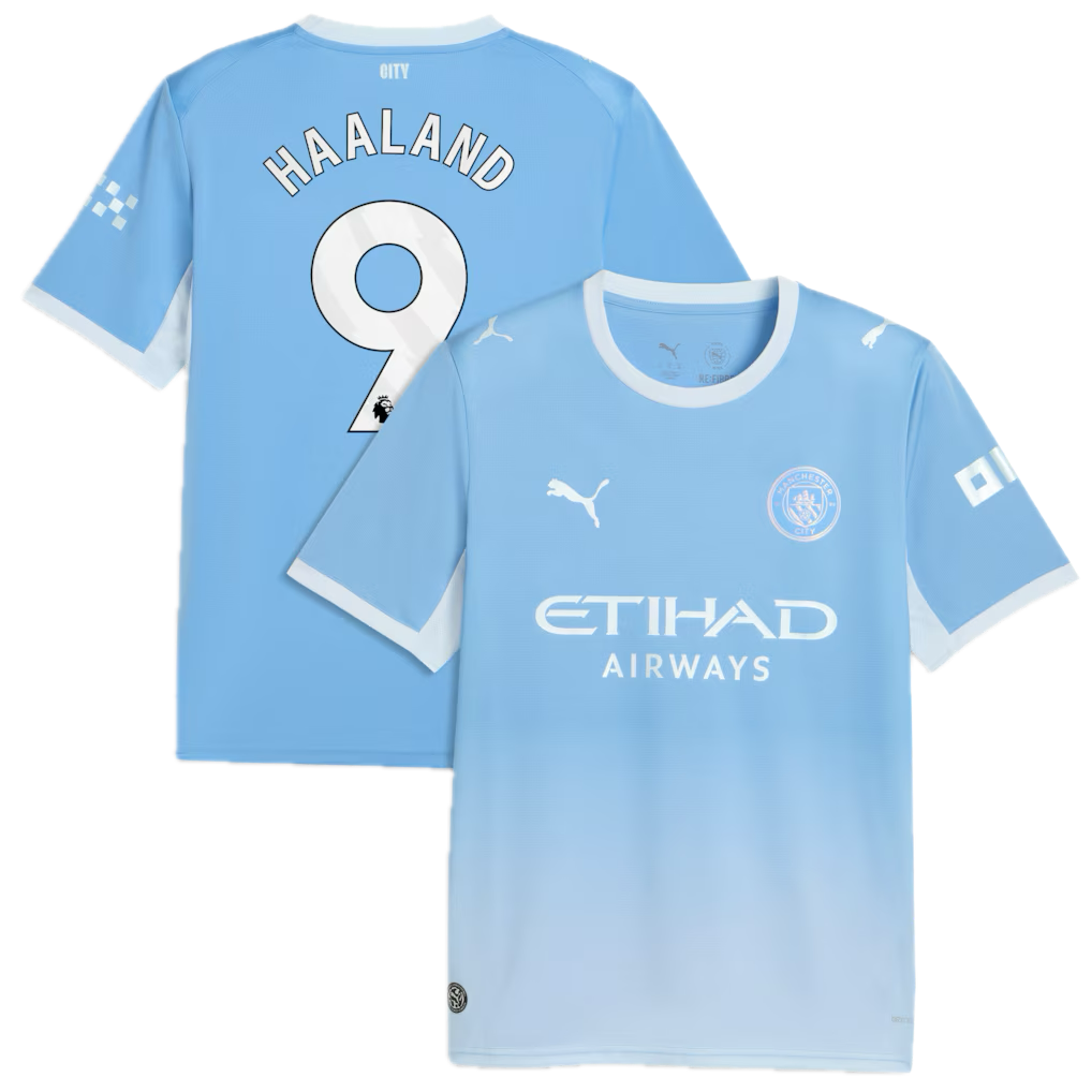 Manchester City Home Shirt 26/27 - Haaland 9 – back with name and number | FullKit