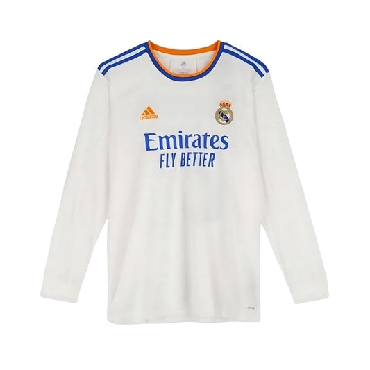 Real Madrid Home Shirt 21/22 - Long Sleeve - FullKit