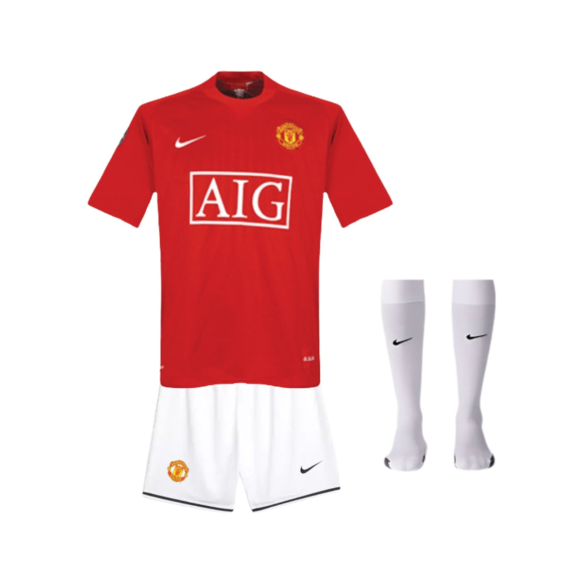 Kids Retro Manchester United Home Shirt 07/08 - FullKit