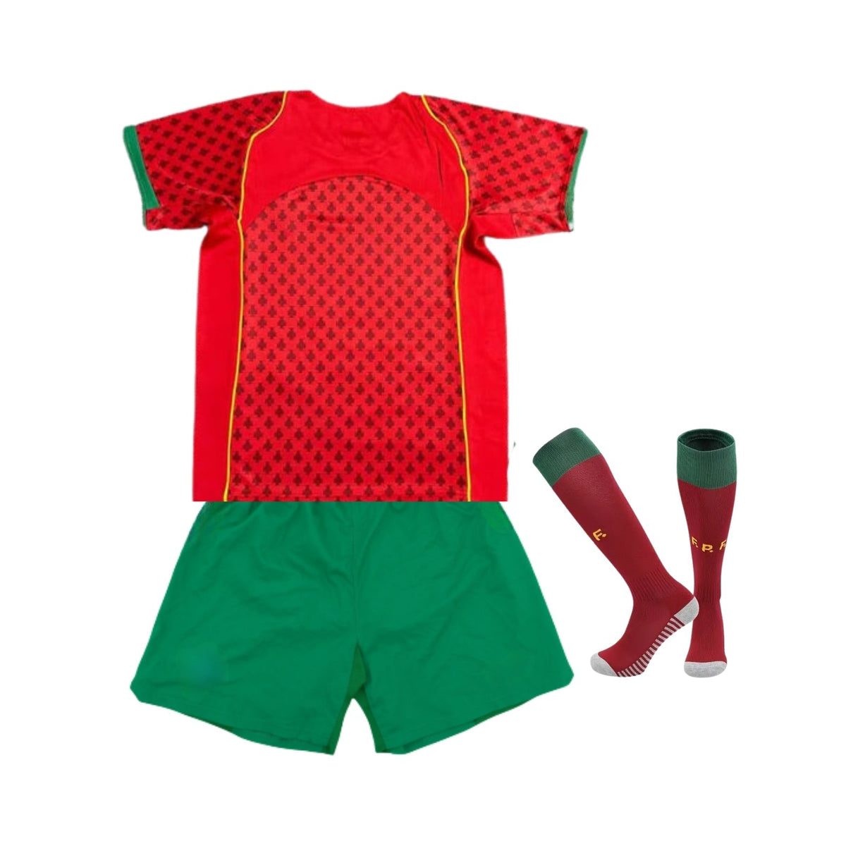 Kids Retro Em Portugal Home Shirt 04/05 - FullKit image 2