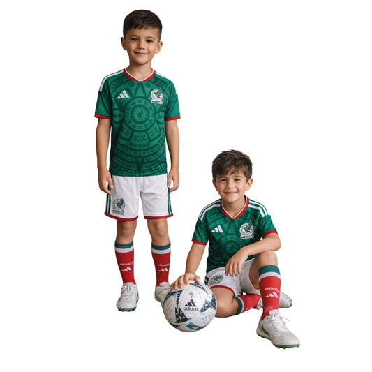 Kids Mexico Home Shirt 26/27 - World Cup 2026 - FullKit image 2