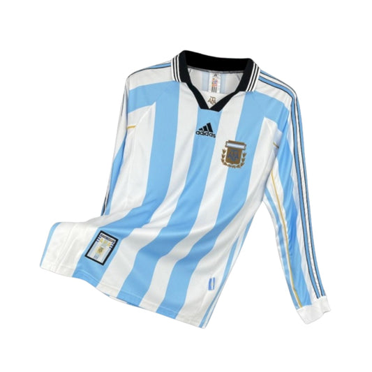 Retro Argentina Home Shirt 98/99 - Long Sleeve - FullKit