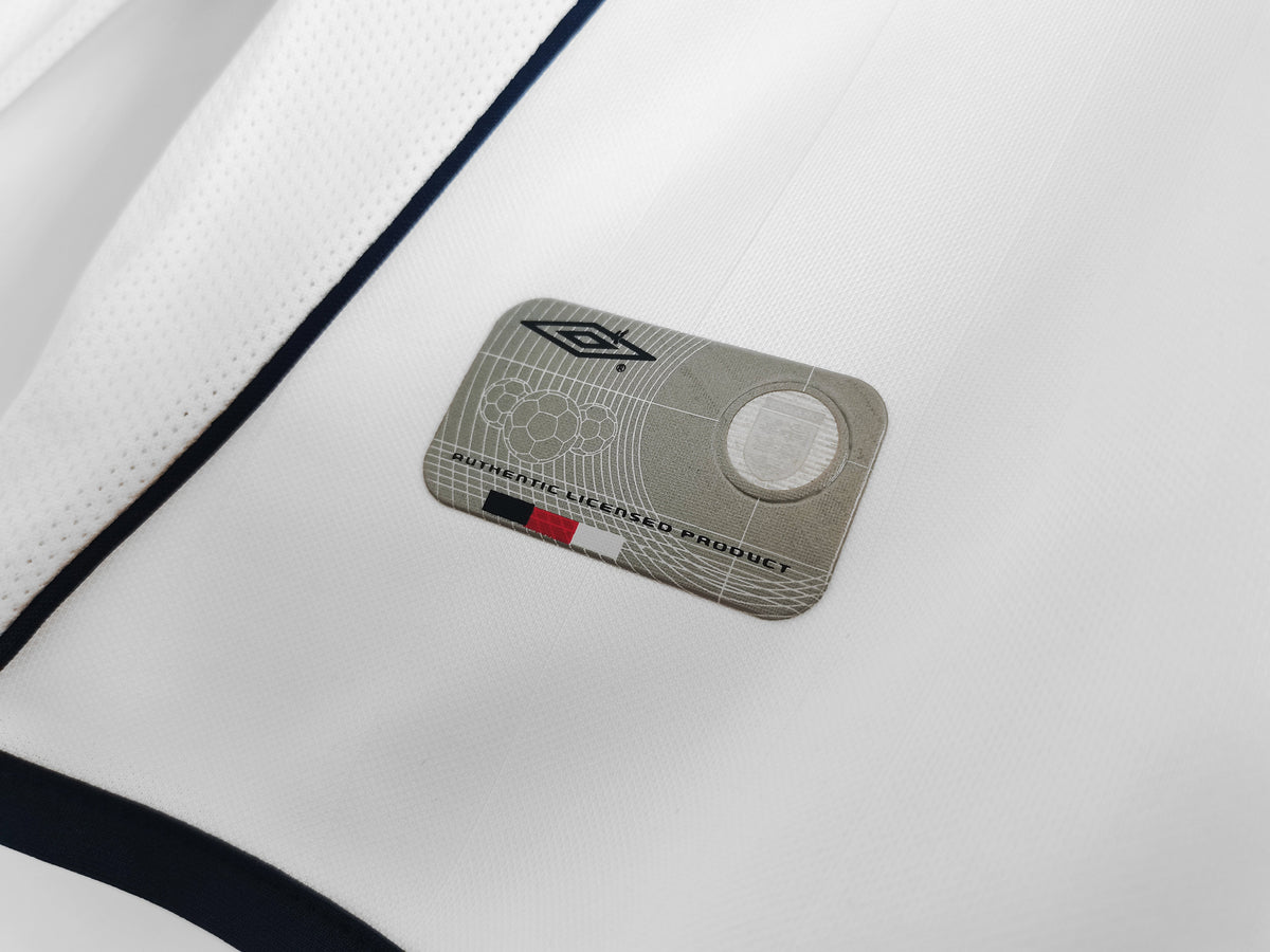 Retro England Home Shirt 2002 - Long Sleeve – FullKit image 3