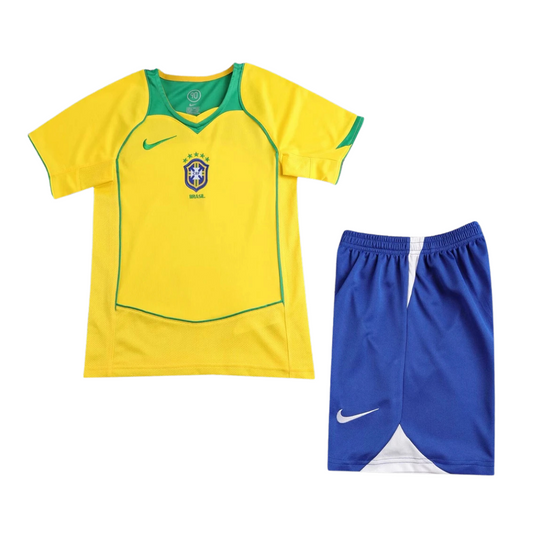 Kids Retro Brazil Home Kit 2004 – FullKit