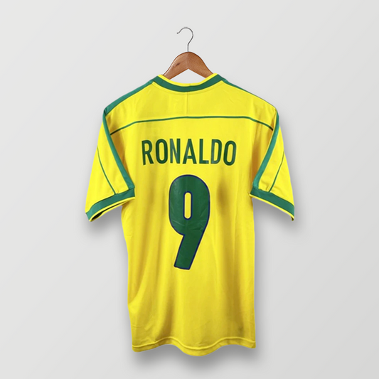 Retro Brazil Home Shirt 1998 - Ronaldo 9 – FullKit