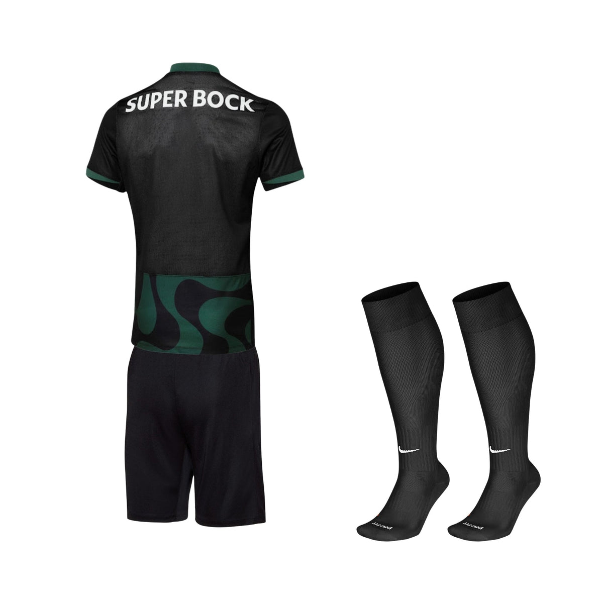 Kids Sporting Preto Away Shirt 25/26 - FullKit image 3