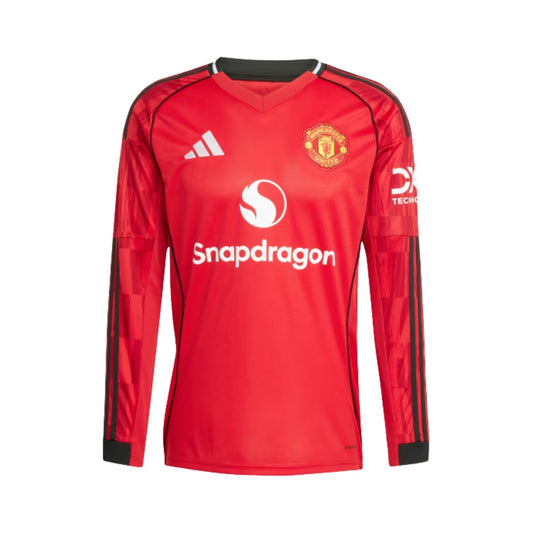 Manchester United Home Shirt 25/26 - Long Sleeve - FullKit