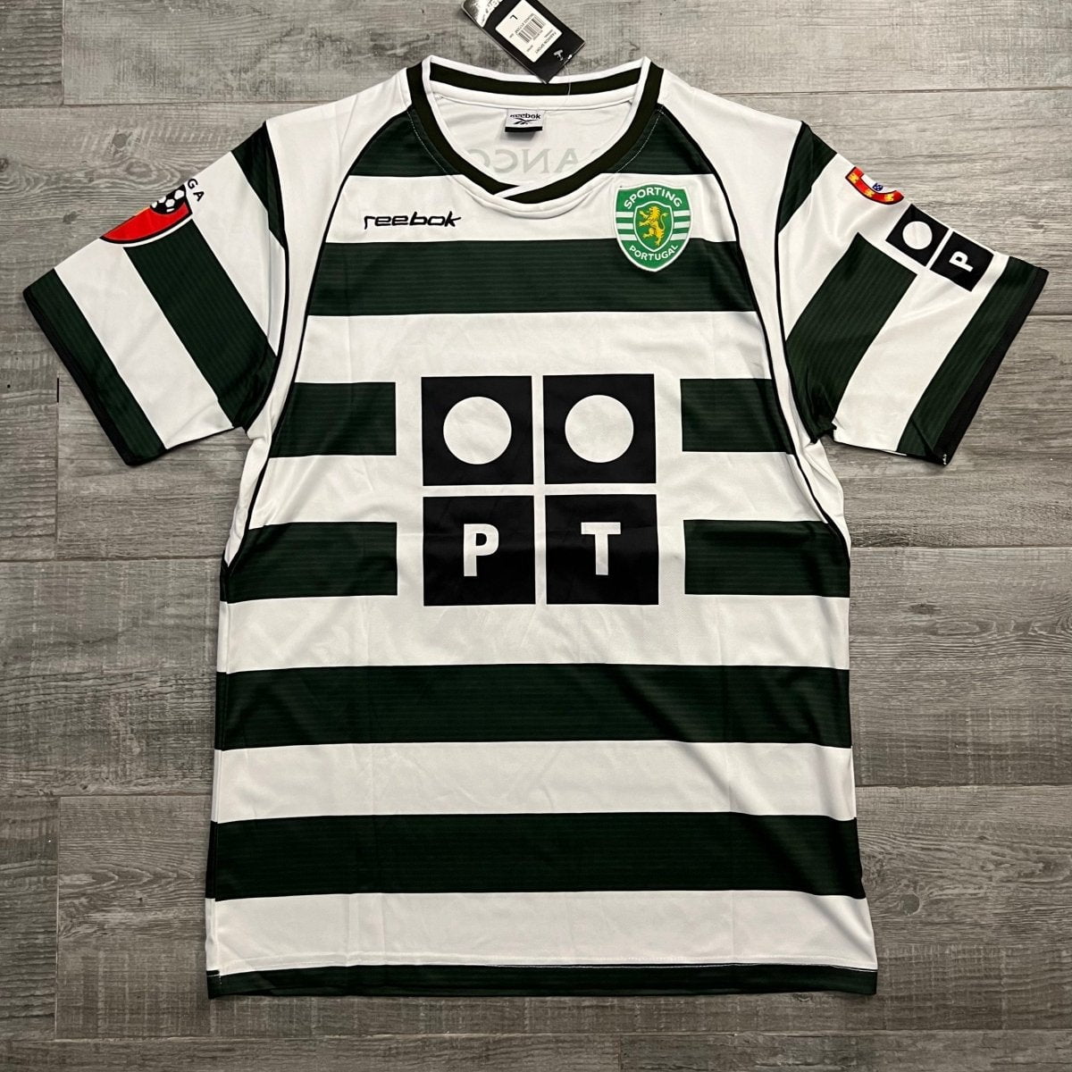 Retro Sporting CP Home Shirt 02/03 - FullKit image 5