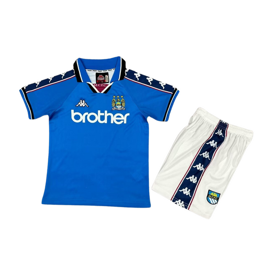 Kids Retro Manchester City Home Kit 97/98 – FullKit