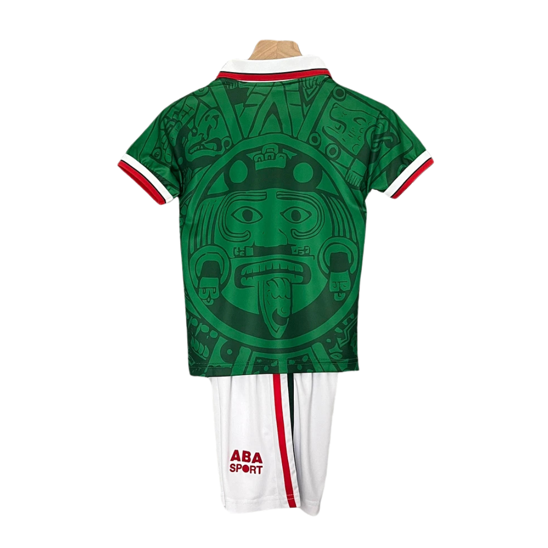 Kids Retro Mexico Home Kit 1998 – FullKit image 2