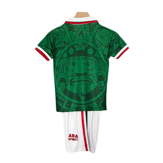 Kids Retro Mexico Home Kit 1998 – FullKit image 2