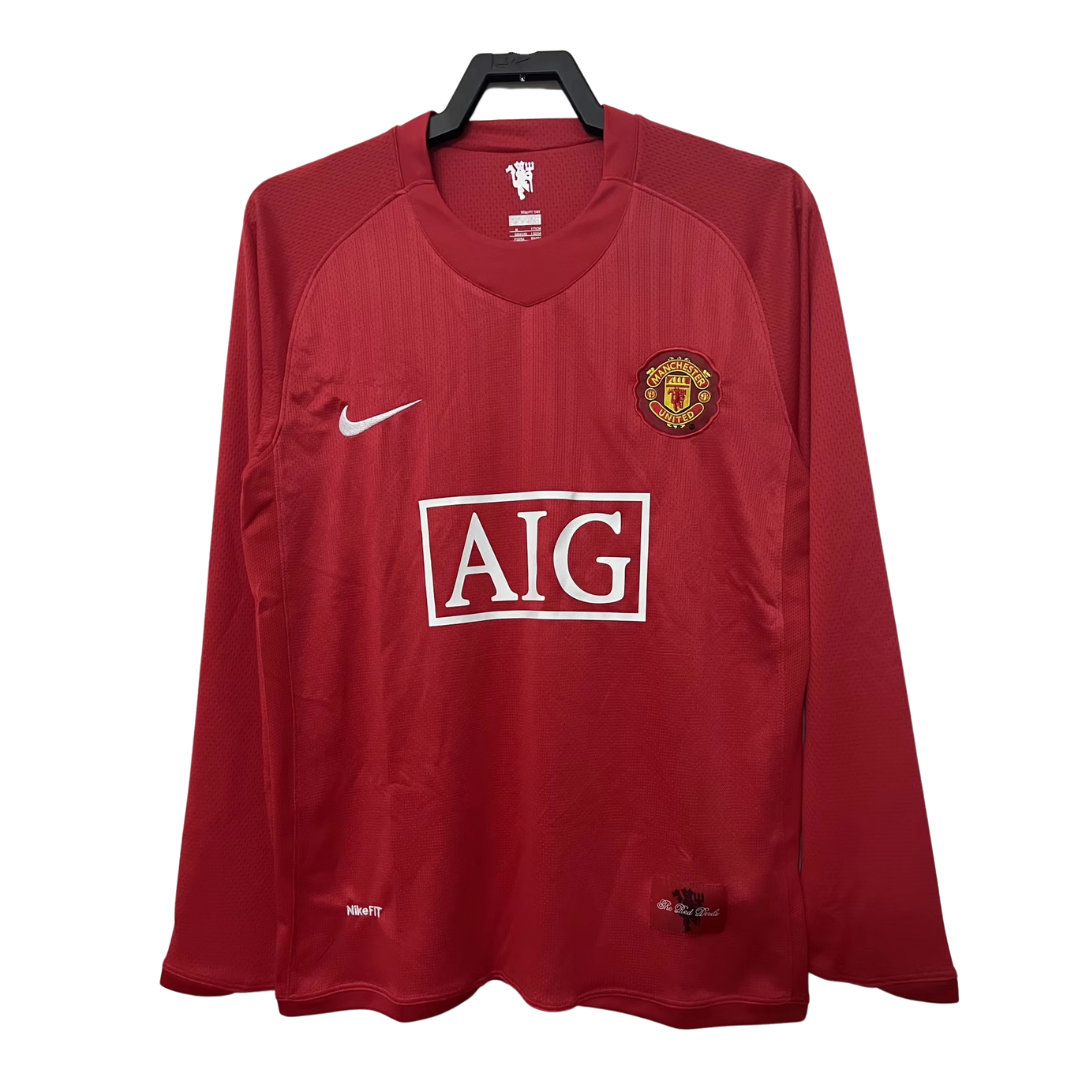 Retro Manchester United Home Shirt 07/08 - Long Sleeve – FullKit