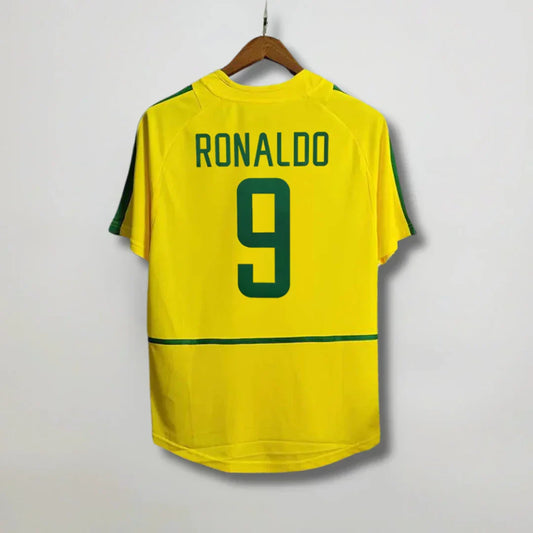Retro Brazil Home Shirt 2002 - Ronaldo 9 – FullKit