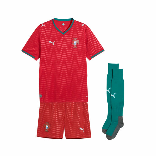 Kids Portugal Home Shirt 26/27 - World Cup 2026 - FullKit