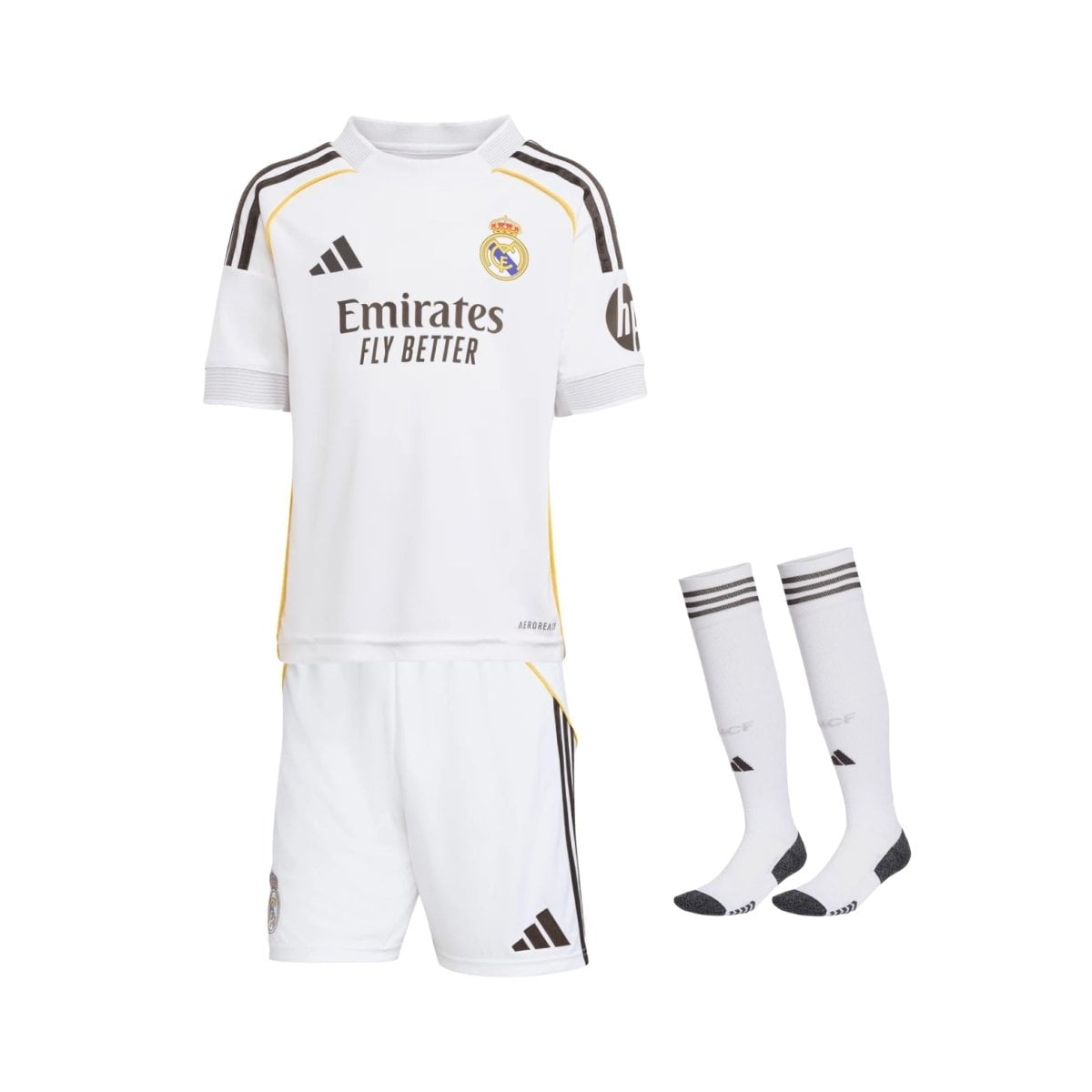 Kids Real Madrid Home Shirt 25/26 - FullKit